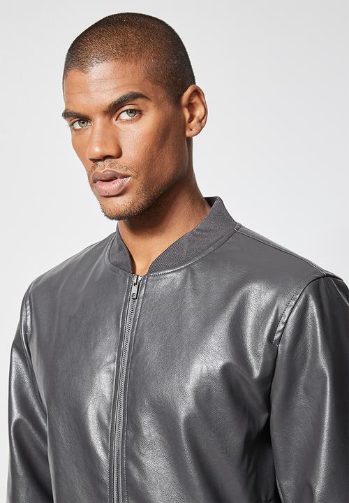 Superbalist - Nevada pu bomber jacket - dark grey