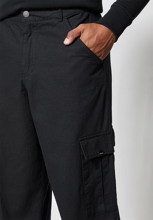 Superbalist - Carson tapered cargo pants - black 