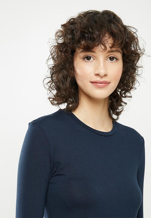 Superbalist - Sleep top & wide leg pants set - navy