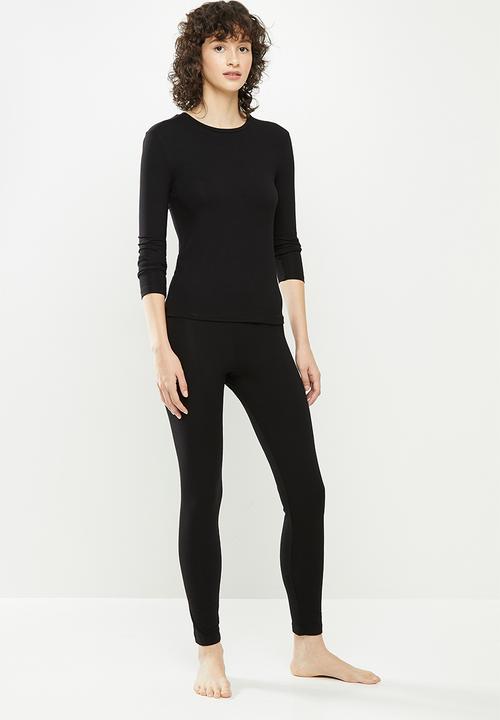 Superbalist - Slim fit sleep set - black