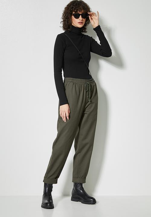 Superbalist - 2 Pack lycra rib poloneck tops - black & white