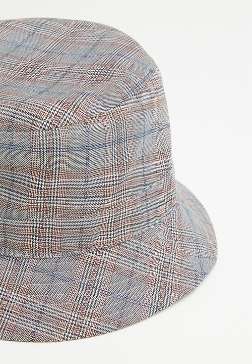 POLO - Mens brody check bucket hat - multi