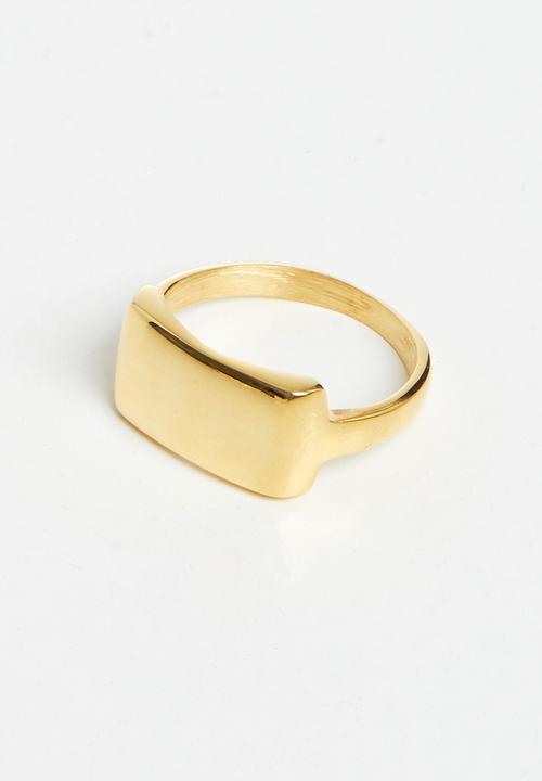 Lorne - Large top signet ring - gold