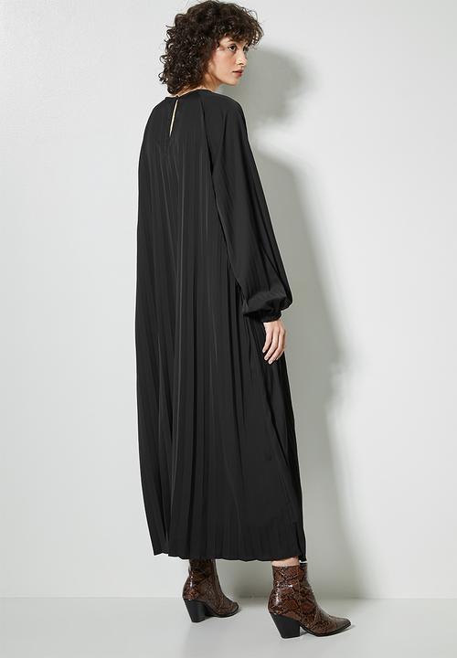 Superbalist - Pleated trapeze dress - black