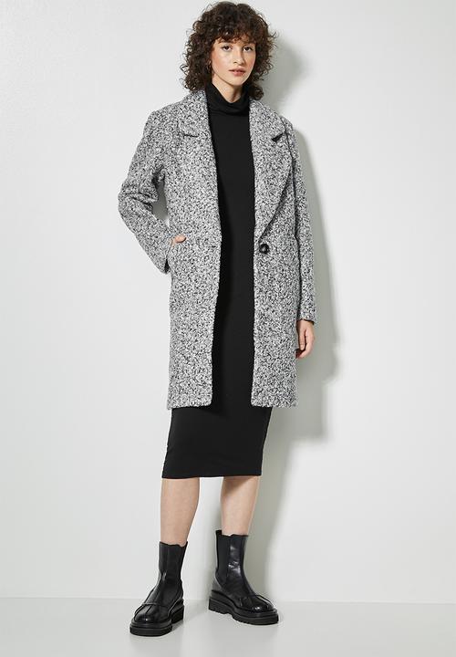 Superbalist - Fuzzy coat - black & grey