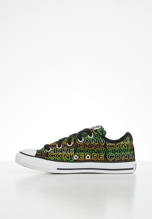 Converse - Chuck taylor all star street wordmark slip - black/bold wasabi/citron pulse