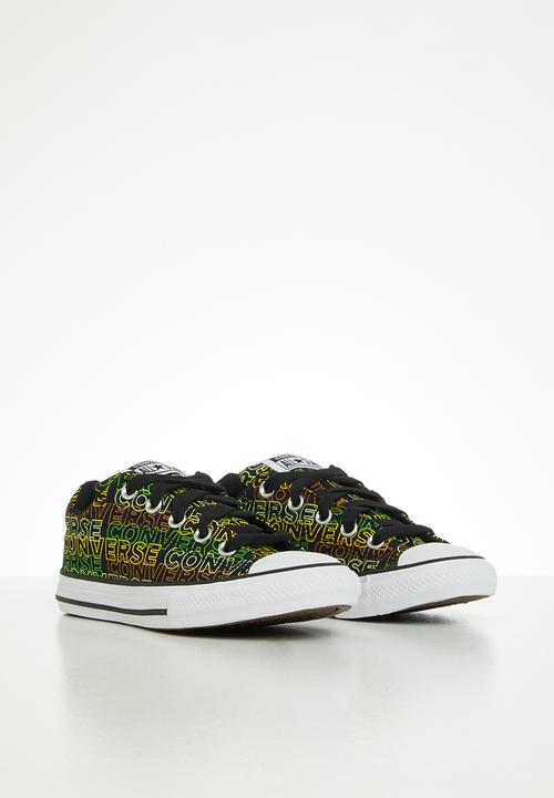 Converse - Chuck taylor all star street wordmark slip - black/bold wasabi/citron pulse