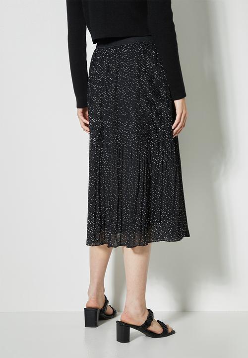 Superbalist - Mushroom pleated midi skirt - black 