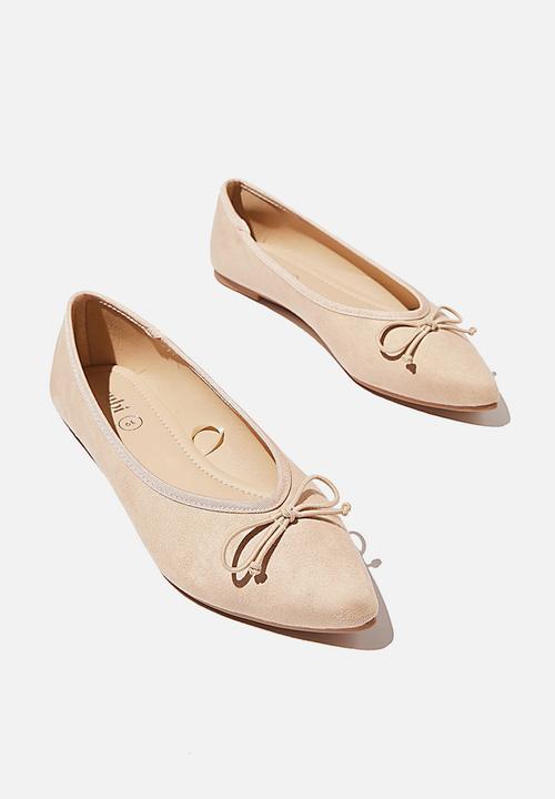 Cotton On - Essential evelyn point ballet - stone micro