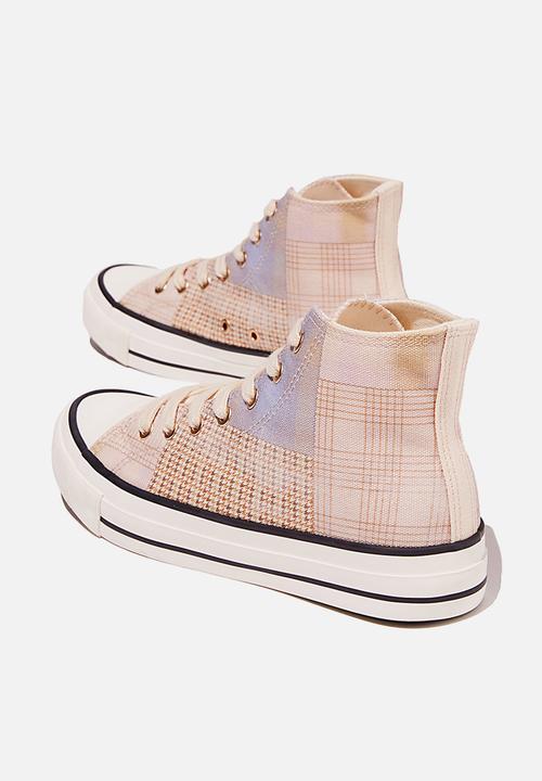 Cotton On - Britt retro high top - check patchwork