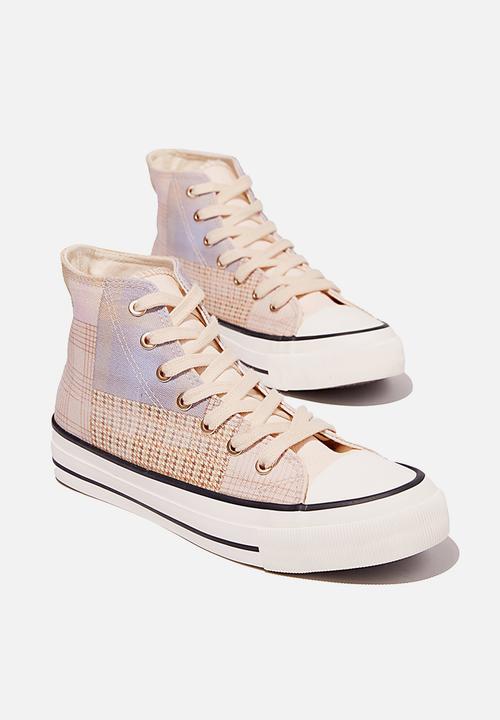 Cotton On - Britt retro high top - check patchwork