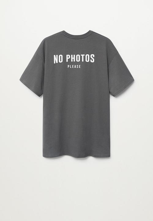 MANGO - Photo short sleeve tee - charcoal