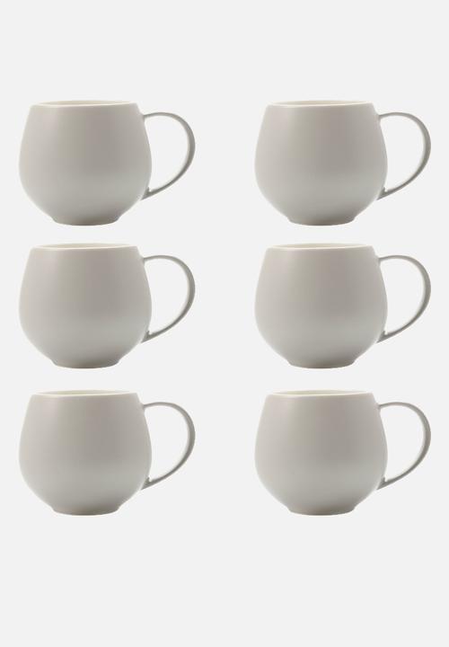 Maxwell & Williams - Grey tint snug mug - set of 6