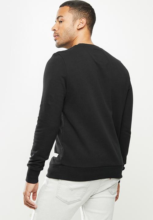 Aca Joe - Aca Joe orig fleece crew neck pullover - black