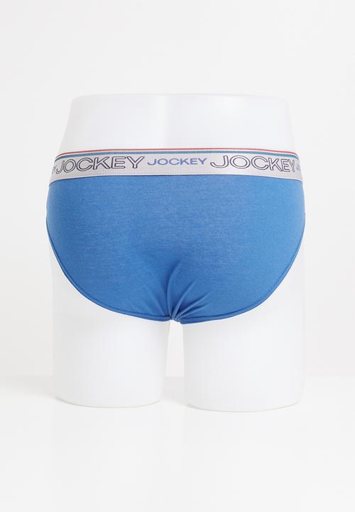 Jockey - 3 Pack plain new gen jockey brief - blue & red 
