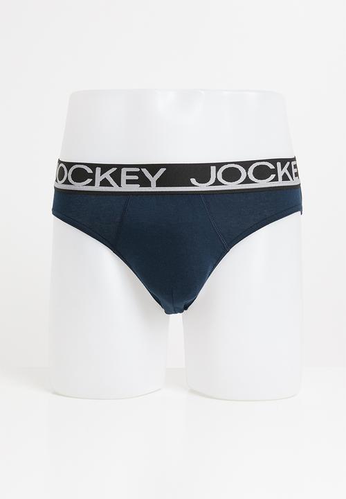 Jockey - 3 Pack fancy jockey brief - blue  & navy 