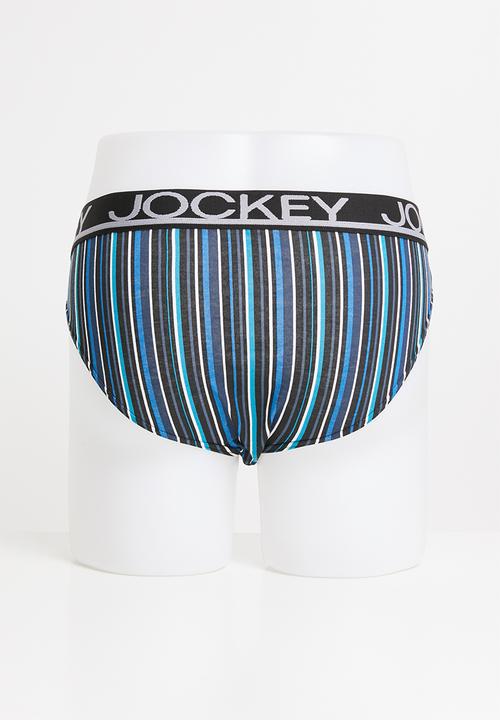 Jockey - 3 Pack fancy jockey brief - blue  & navy 