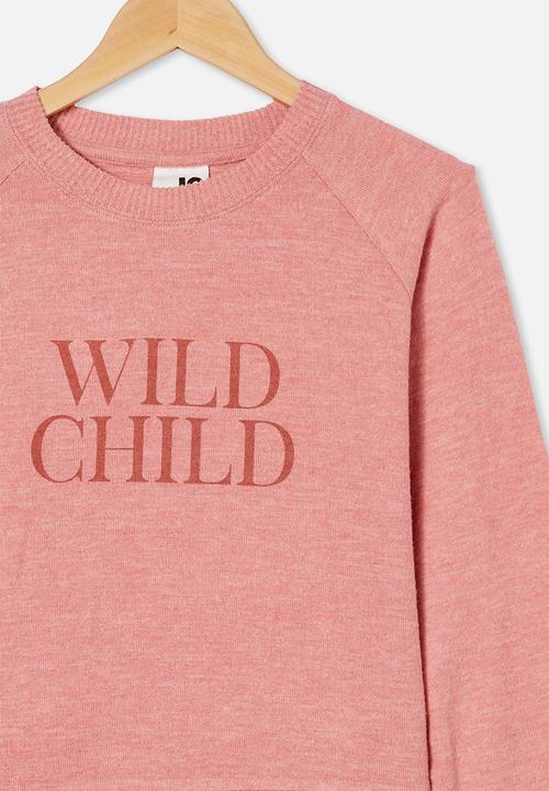 Free by Cotton On - Super soft crew neck jumper - earth clay/ wild child