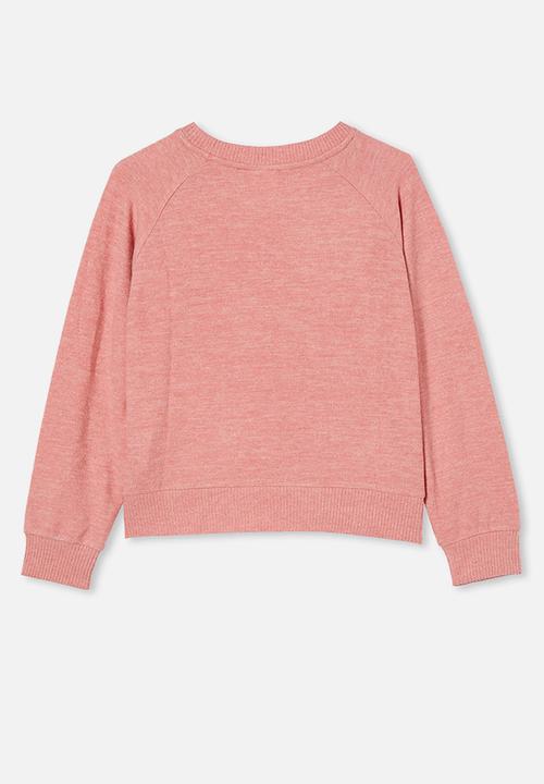 Free by Cotton On - Super soft crew neck jumper - earth clay/ wild child