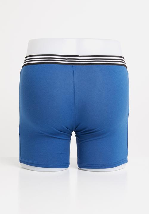 Jockey - 2 Pack long leg one up stretch pouch trunk - blue & black 