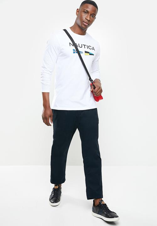 Nautica - Logo with signal flags tee - white