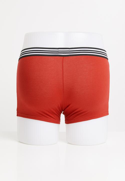 Jockey - 2 Pack one up stretch trunk - red & black 