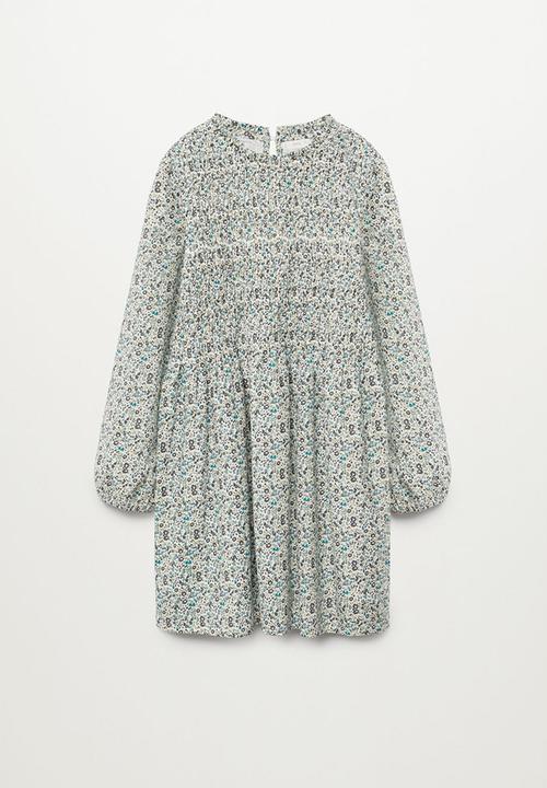 MANGO - Blume dress - green & white