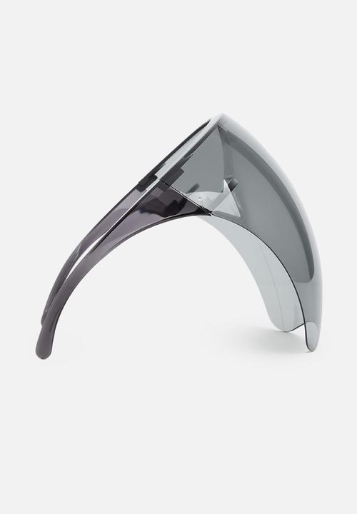 Sophie Moda - Aerodynamic clear full protective face shield - black