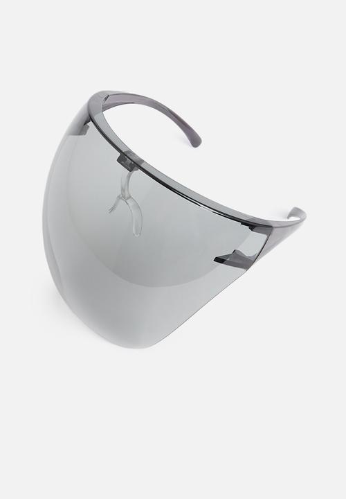 Sophie Moda - Aerodynamic clear full protective face shield - black