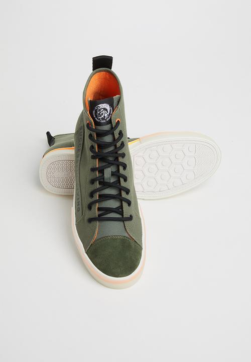 Diesel  - S-dvelows ml sneakers - military green/orange