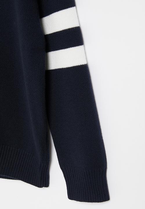 Pop Candy - Boys zip through sweater - navy