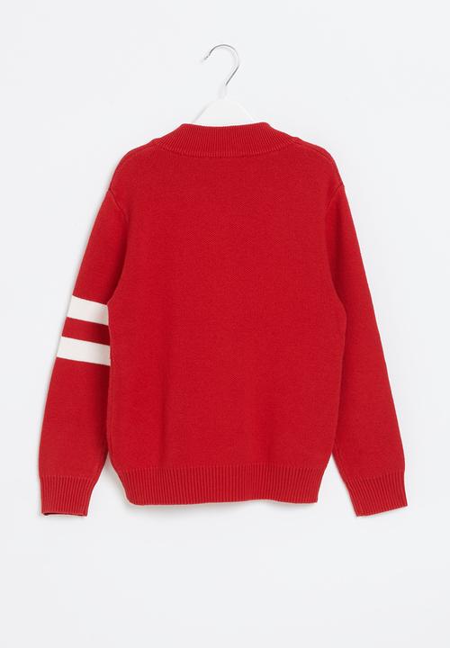 Pop Candy - Boys zip through sweater - red