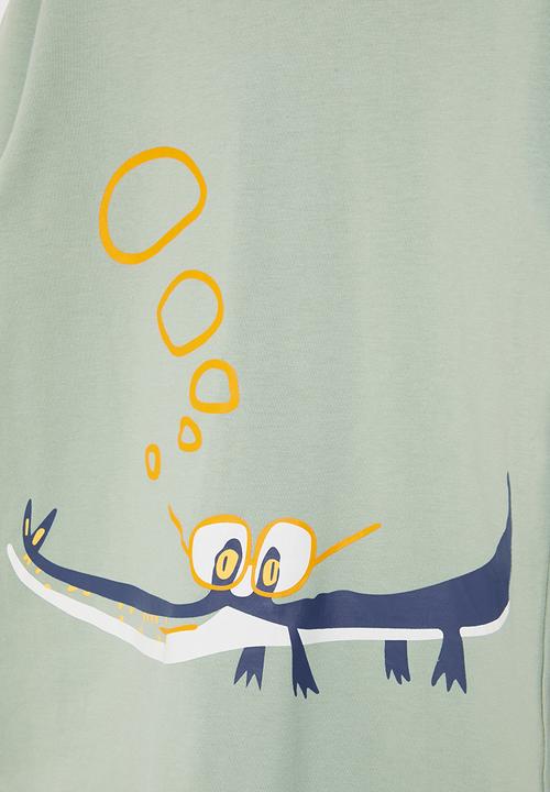 Pop Candy - Boys graphic tee - mint & grey