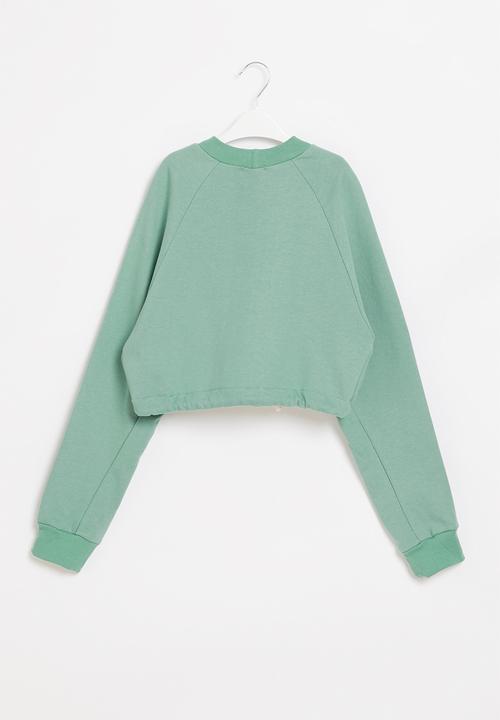 Superbalist - Girls crop sweat top - sage