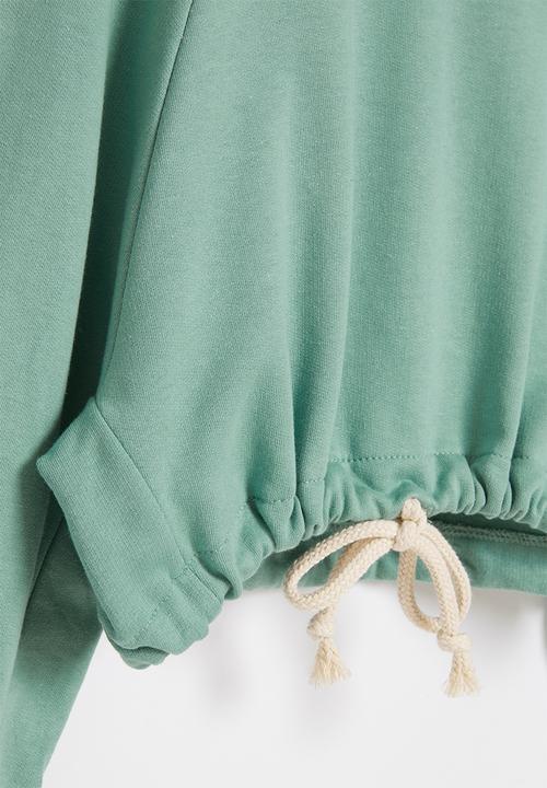 Superbalist - Girls crop sweat top - sage