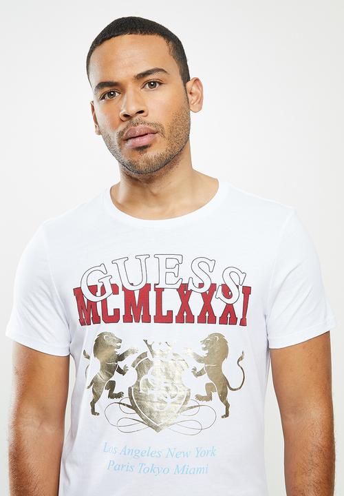 GUESS - Guess mcm crest crew - white 