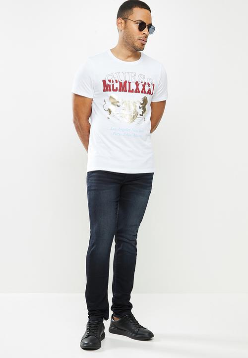 GUESS - Guess mcm crest crew - white 