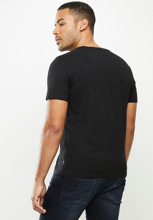 GUESS - Ombre logo crew - black