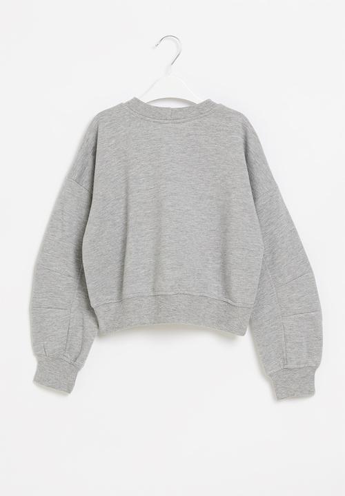 Superbalist - Girls cutline detail sweat top - grey