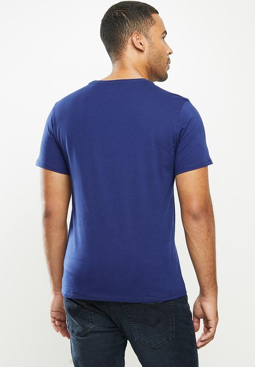 GUESS - Clear classic logo crew - navy