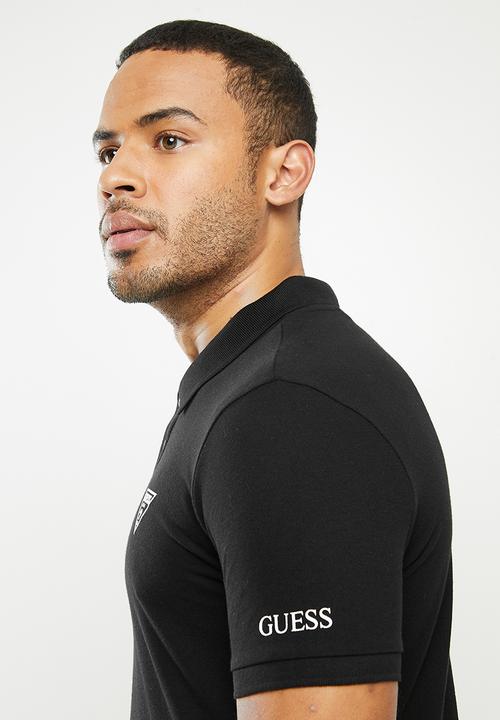 GUESS - Short sleeve guess man rep polo - black
