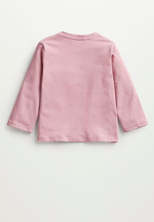 MANGO - Basi8 long sleeve tee - pink