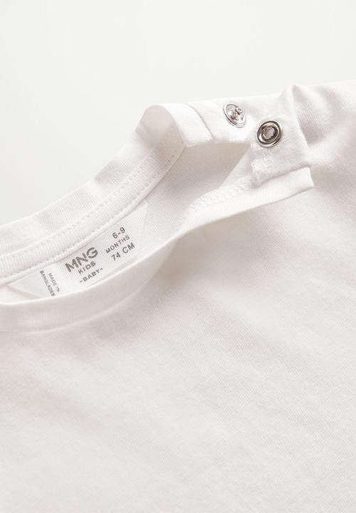 MANGO - Basi8 long sleeve tee - white