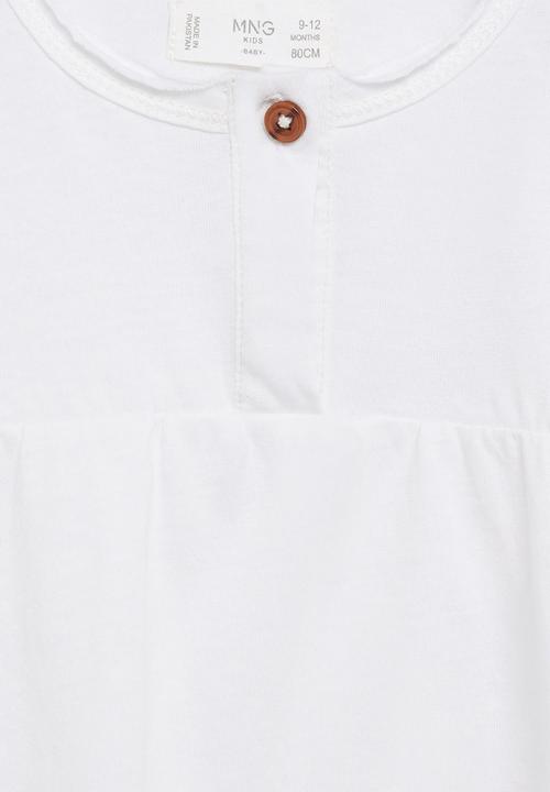 MANGO - Brillo long sleeve tee - white