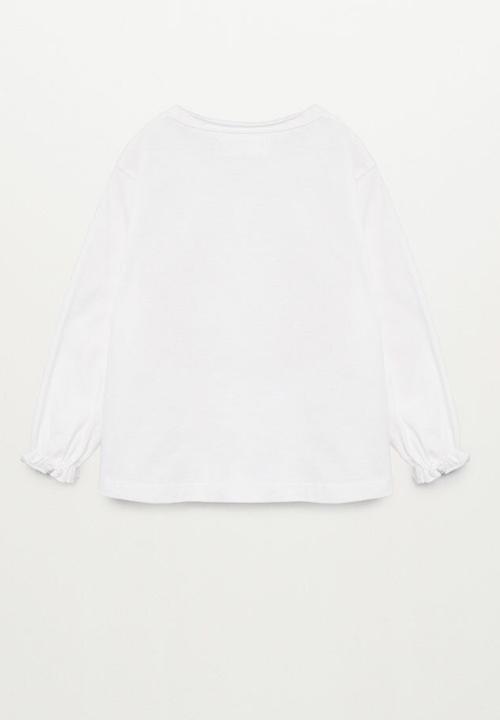 MANGO - Brillo long sleeve tee - white
