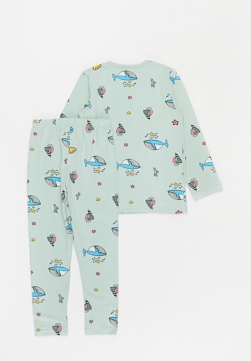 Pop Candy - Boys graphic pj set - grey
