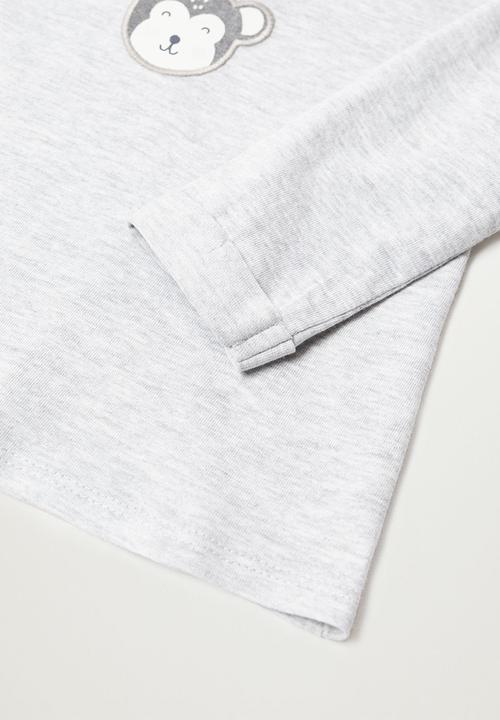 MANGO - Monkey long sleeve tee - grey