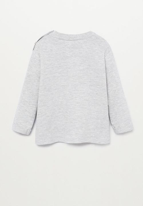 MANGO - Monkey long sleeve tee - grey
