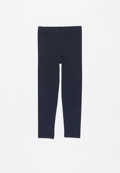Pop Candy - Younger girls 2 pack leggings - navy & pink 