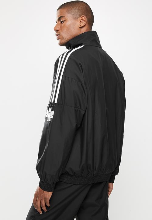 adidas Originals - 3D trefoil 3 stripe track top - black